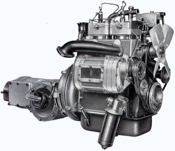 Romeo diesel engine, 1160 cc twin cylinder two stroke with supercharger